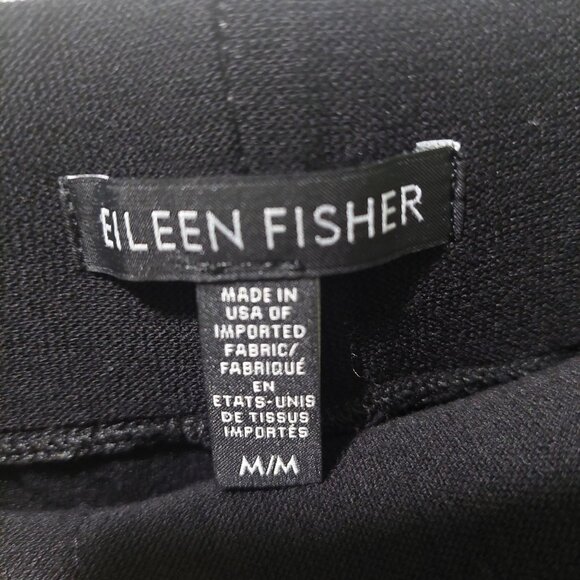 Eileen Fisher Womens Black Stretch Pants Medium - Picture 3 of 6